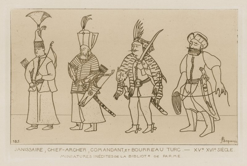 Yeniçeri, Baş Okçu, Komutan ve Türk Cellat by Raphael Jacquemin