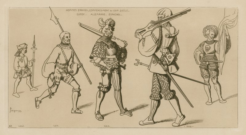 Silahlı erkekler, 16. yüzyılın başlangıcı by Raphael Jacquemin