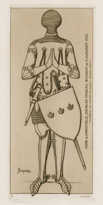 Pierre de Chantemelle, French chevalier, Seigneur de Flavacourt, 1352.  by Raphael Jacquemin