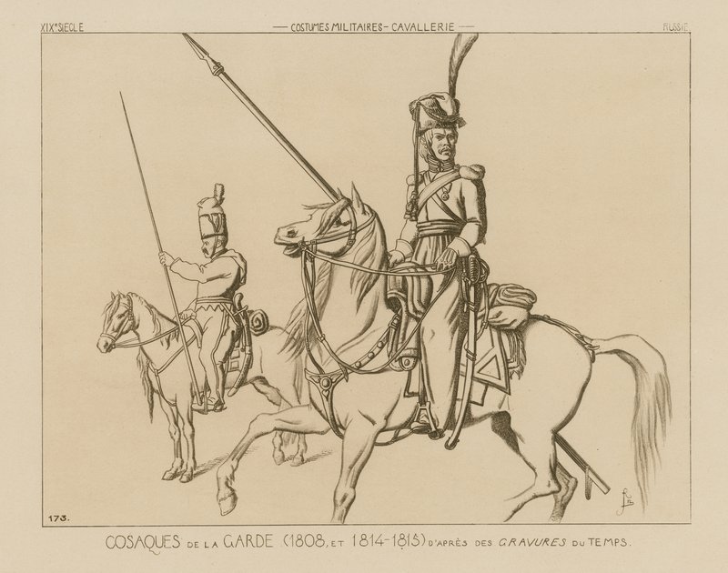 Muhafız Rus Kazakları (1808 ve 1814-15) by Raphael Jacquemin