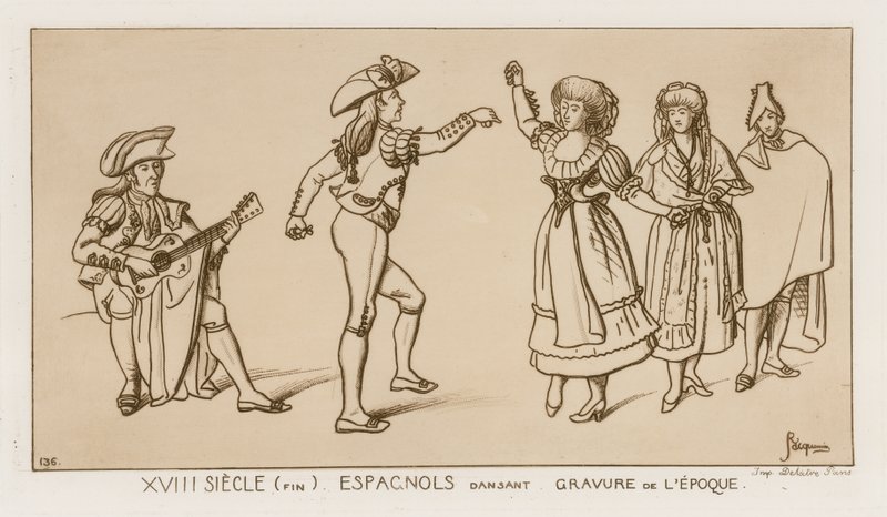 18. yüzyılın sonunda İspanyol dansçılar by Raphael Jacquemin