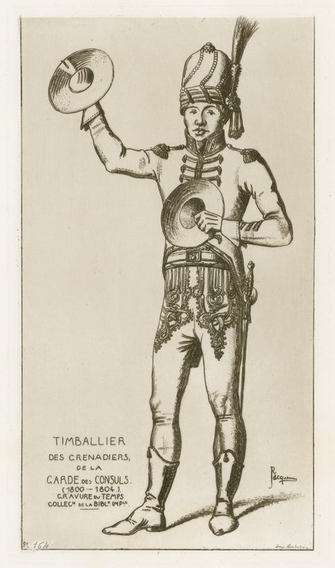 Konsolos muhafızlarının bombacılarının Timbalier (1800-1804) by Raphael Jacquemin