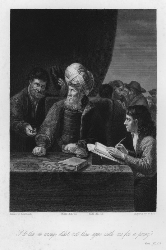 Bağın Efendisi, Matta XX by Rembrandt Harmensz. van Rijn (after)