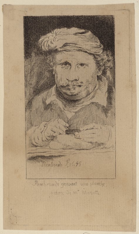 Mariette koleksiyonunda Rembrandt 1645 kendi portresi by Rembrandt van Rijn