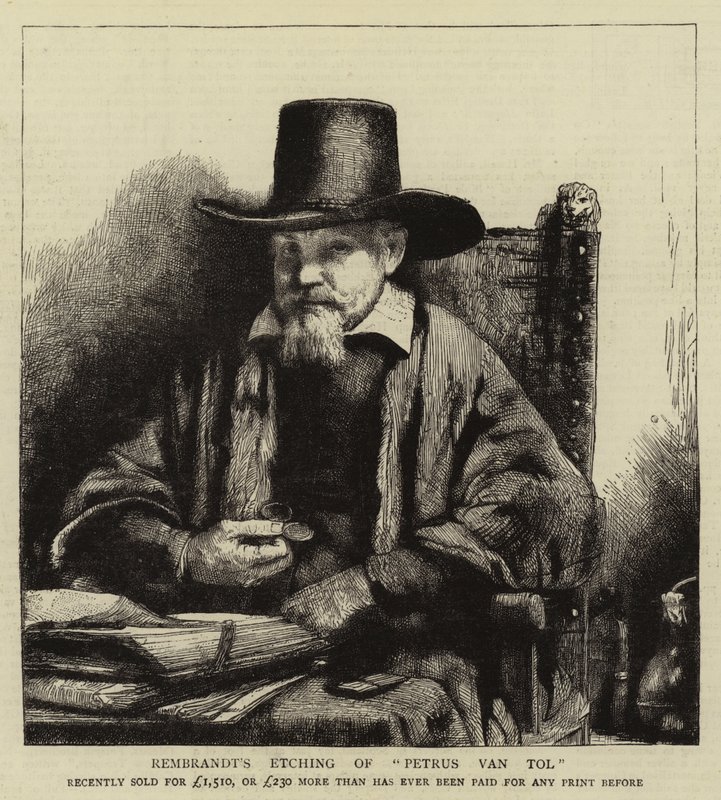Rembrandt'ın Petrus van Tol'un Gravürü by Rembrandt van Rijn