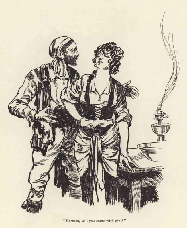 Carmen, benimle gelir misin? by René Bull