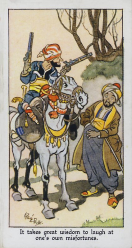 İnsanın kendi talihsizliklerine gülmesi büyük bilgelik ister. by René Bull