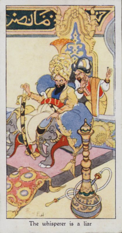 Doğu Atasözü: Fısıldayan yalancıdır (renkli taş) by René Bull