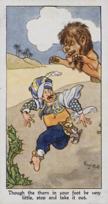 Doğu Atasözü: Ayağındaki diken çok az da olsa dur çıkar çıkar (renkli taş) by René Bull