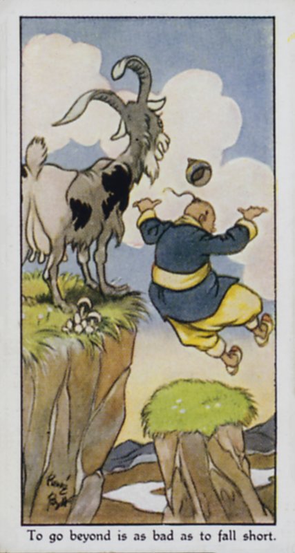 Ötesine geçmek yetersiz kalmak kadar kötüdür (renkli taş) by René Bull