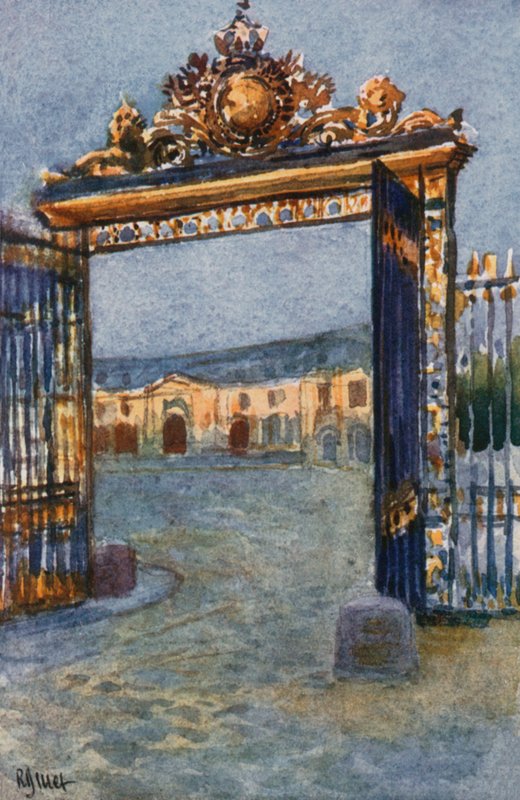 Sarayın Geçidi ve Büyük Ahırlar, Versailles by Rene Binet