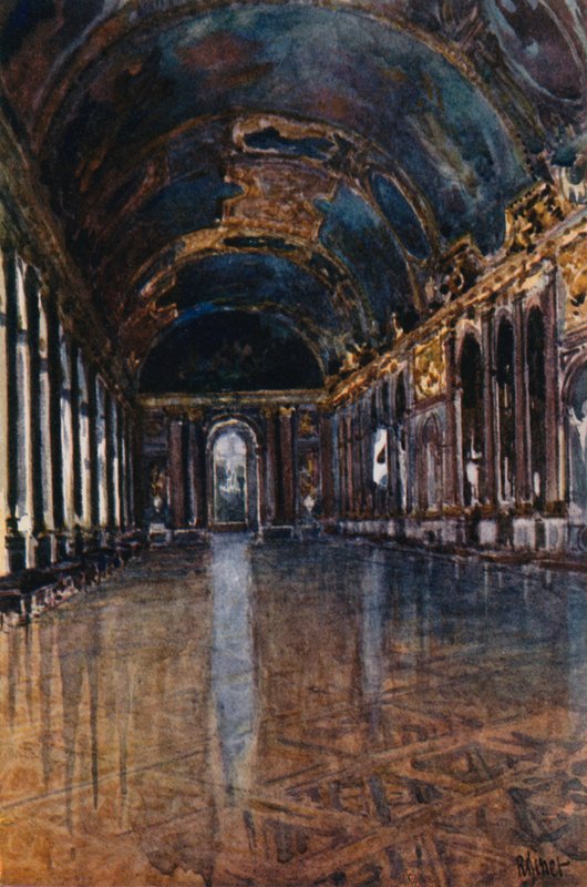 Büyük Galeri veya Galerie des Glaces, Versay by Rene Binet