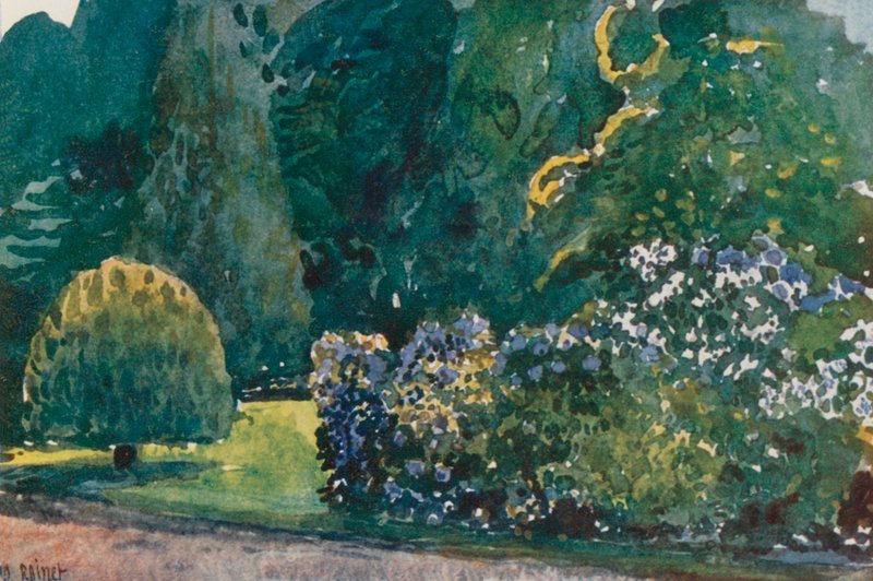 Petit Trianon, Flower Garden, Versailles  by Rene Binet