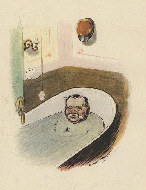 Küvetteki adam (renkli taş) by Rene George Hermann Paul