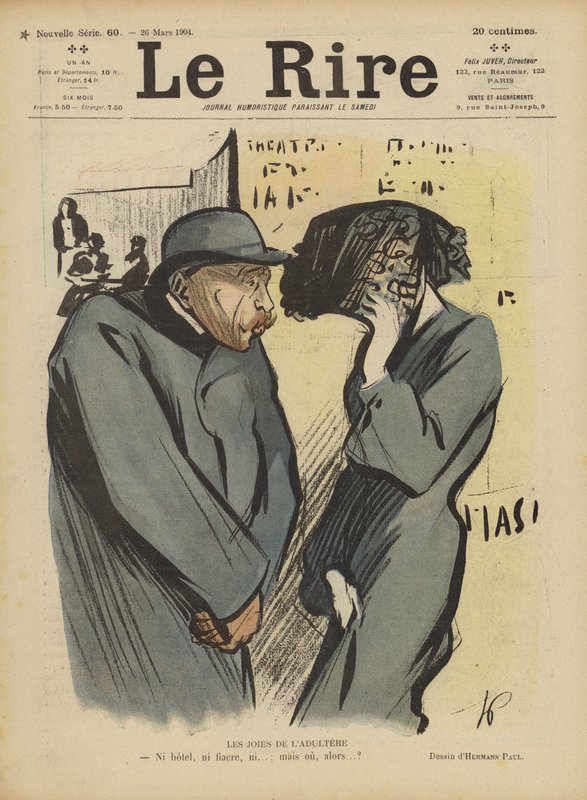 Zina zevkleri. Le Rire için İllüstrasyon by Rene George Hermann Paul