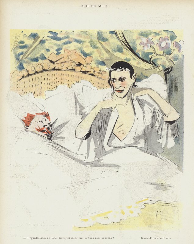 Düğün gecesi. Le Rire için İllüstrasyon by Rene George Hermann Paul