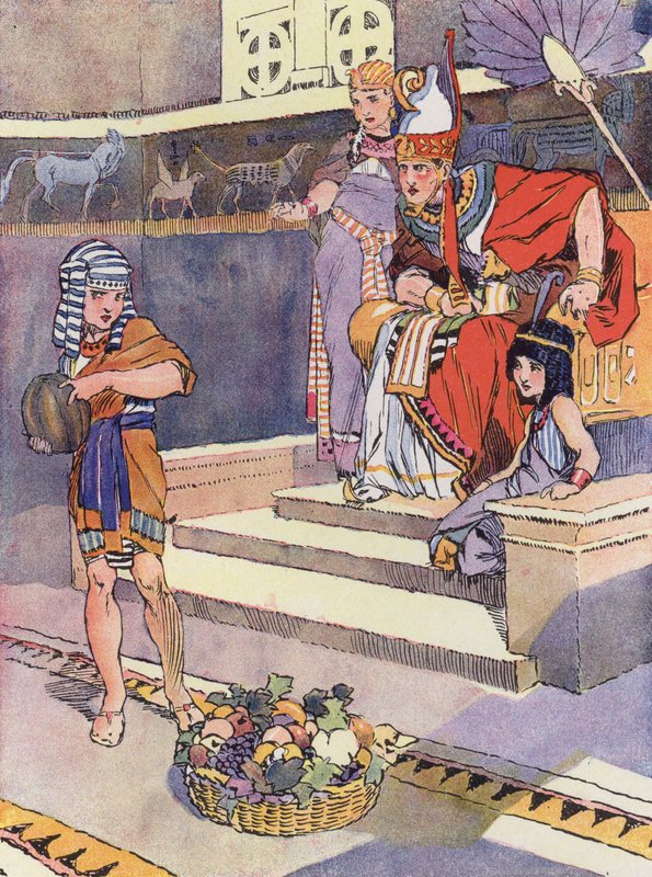II. Ramses Altında Küçük Bir Mısırlı (renkli taş) by Rene Vincent