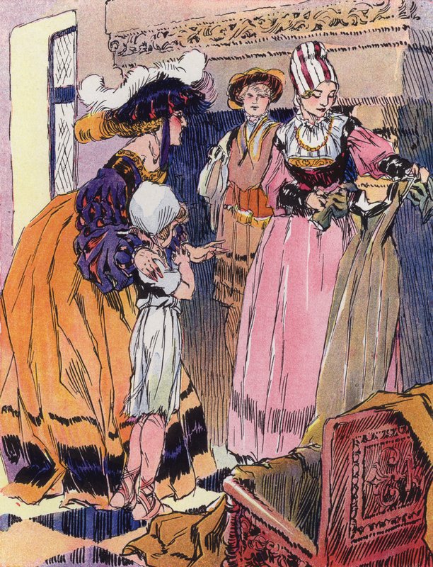 Rönesans Çağında Küçük Bir Kız (renkli taş) by Rene Vincent