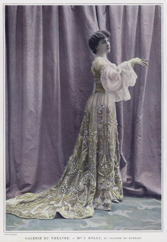 Jane Rolly, Fransız aktris (renkli fotoğraf) by Reutlinger Studio