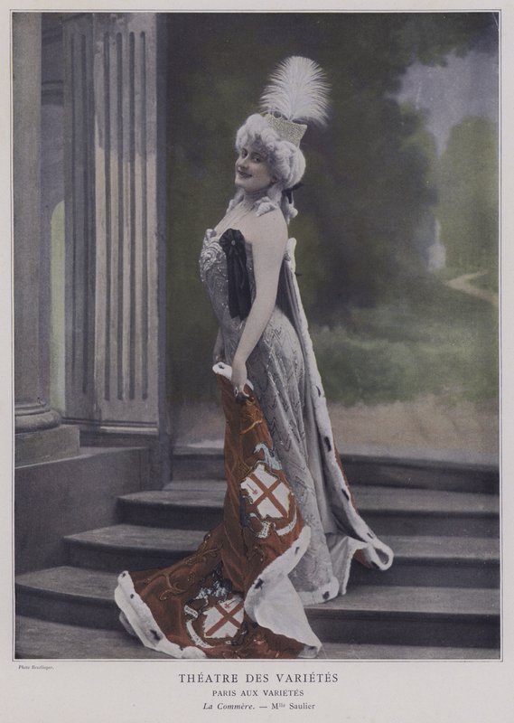 Jeanne Saulier, French actress, as Commerce (coloured photo) by Reutlinger Studio