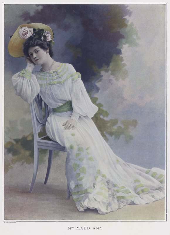 Maud Amy, French actress (coloured photo) by Reutlinger Studio