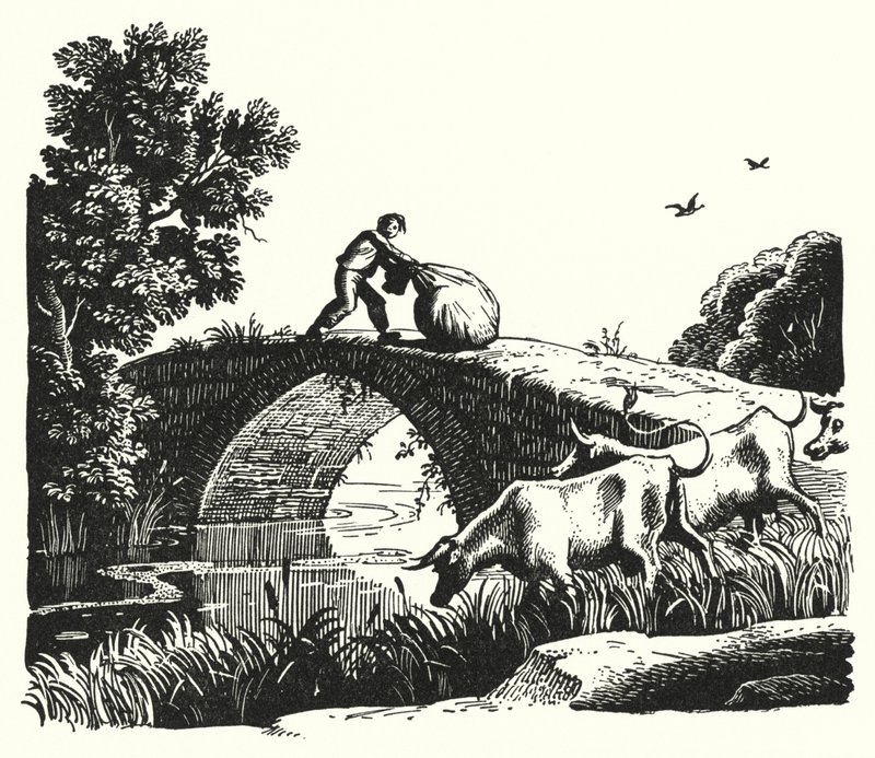Hans Christian Andersen: Büyük Baba ve Küçük Baba (lito) by Rex (after) Whistler