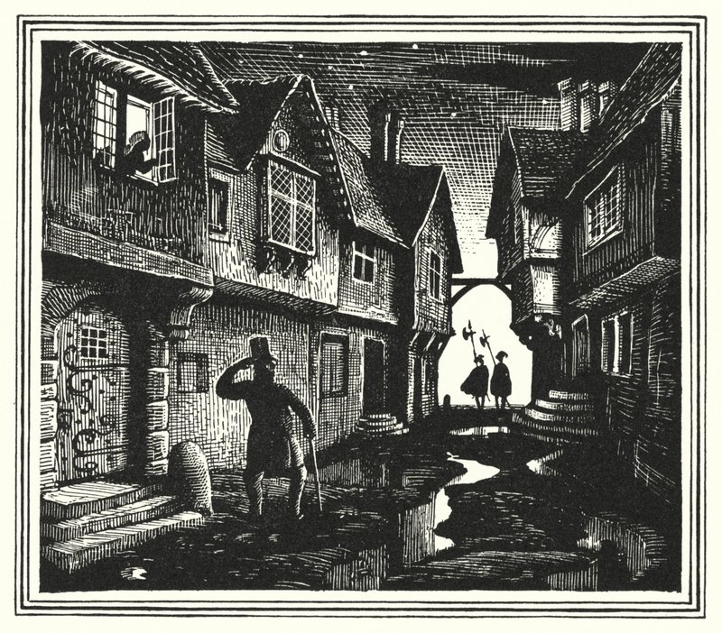 Hans Christian Andersen: Servet Galoşları (lito) by Rex (after) Whistler