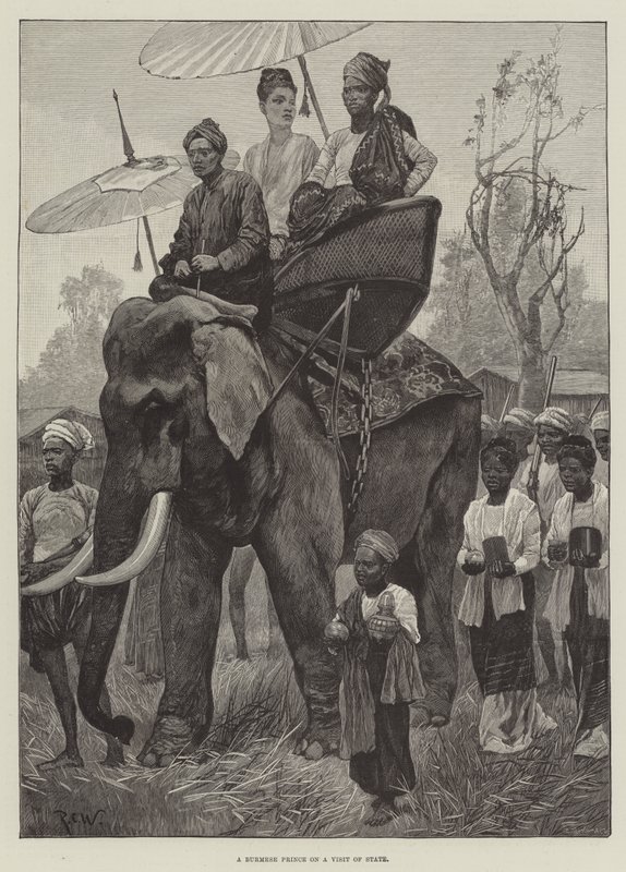 Devlet Ziyaretinde Bir Birmanya Prensi by Richard Caton Woodville junior