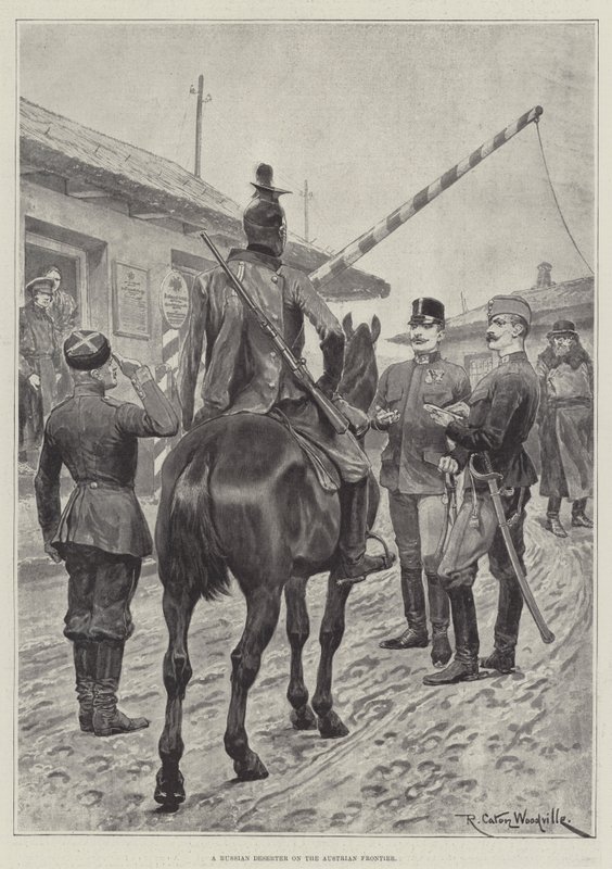 Avusturya Sınırında Bir Rus Kaçağı by Richard Caton Woodville junior