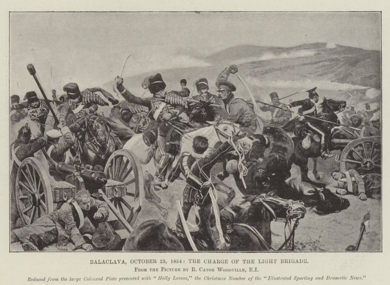 ಬಾಲಕ್ಲಾವಾ, 25 ಅಕ್ಟೋಬರ್ 1854, ಲೈಟ್ ಬ್ರಿಗೇಡ್ ಟರ್ಕಿಯ ಉಸ್ತುವಾರಿ by Richard Caton Woodville junior