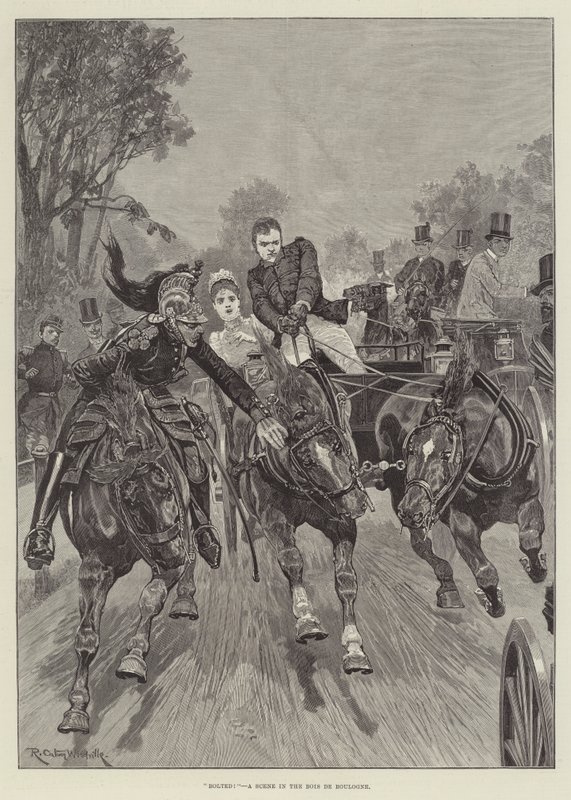 ಬೋಲ್ಟ್! ಬೋಯಿಸ್ ಡಿ ಬೌಲೋಗ್ನೆ ಟರ್ಕಿಯಲ್ಲಿನ ದೃಶ್ಯ by Richard Caton Woodville junior