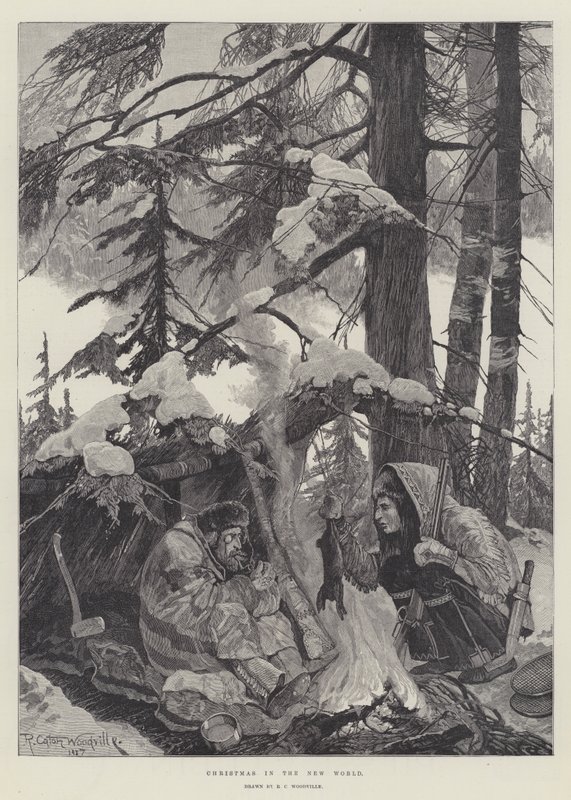 Yeni Dünyada Noel by Richard Caton Woodville junior