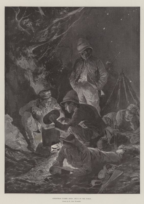 Silah Altında Noel, Hala Sahada by Richard Caton Woodville junior