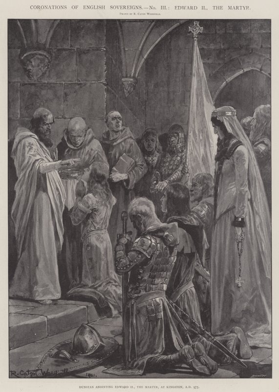 İngiliz Egemenlerinin taç giyme törenleri, II. Edward, Şehit by Richard Caton Woodville junior