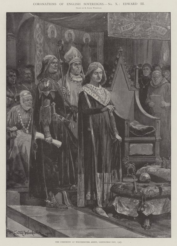 İngiliz Egemenlerinin taç giyme törenleri, Edward III by Richard Caton Woodville junior