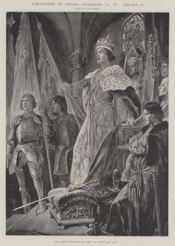 İngiliz Egemenlerinin taç giyme törenleri, IV. Edward by Richard Caton Woodville junior