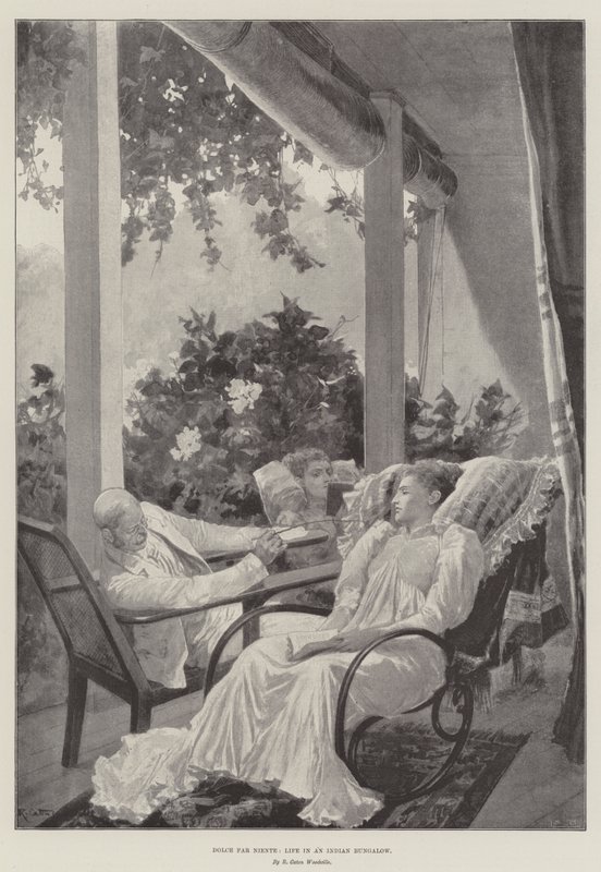 Dolce Far Niente, Hint Bungalovunda Yaşam by Richard Caton Woodville junior