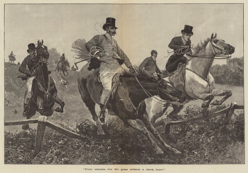 Çimlerde çeksiz kırk dakika, çocuklar! by Richard Caton Woodville junior