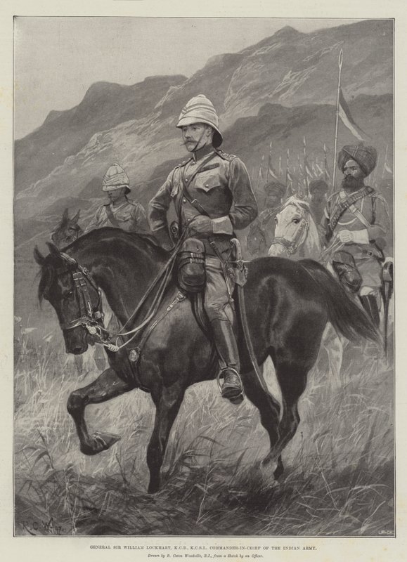 General Sir William Lockhart, KKB, KCSI, Hint Ordusu Başkomutanı by Richard Caton Woodville junior