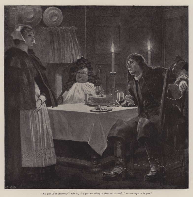 Illustration for The Great North Road, by Robert Louis Stevenson  by Richard Caton Woodville junior