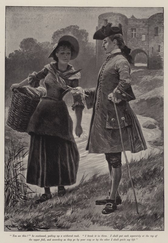 Robert Louis Stevenson tarafından The Great North Road için illüstrasyon by Richard Caton Woodville junior