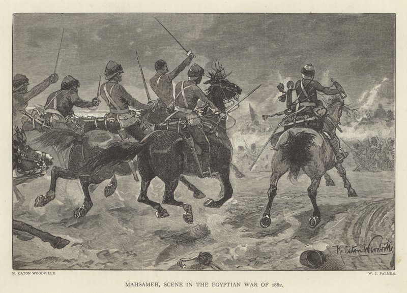 Mahsameh, 1882 Mısır Savaşı sahnesi by Richard Caton Woodville junior