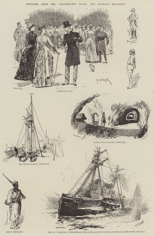 Illustrated Naval and Military Dergisinden Eskizler by Richard Caton Woodville junior