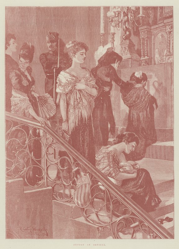 Pazar günü Sevilla by Richard Caton Woodville junior