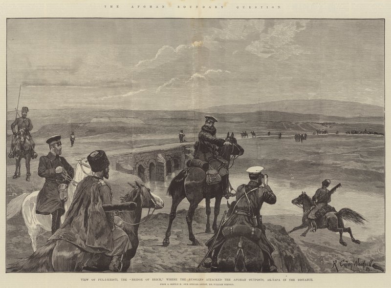 Afgan Sınır Sorunu by Richard Caton Woodville junior