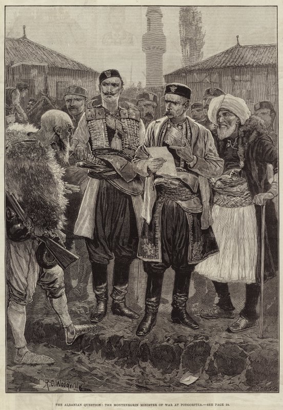 Arnavut Sorunu, Karadağ Savaş Bakanı Podgoritza
