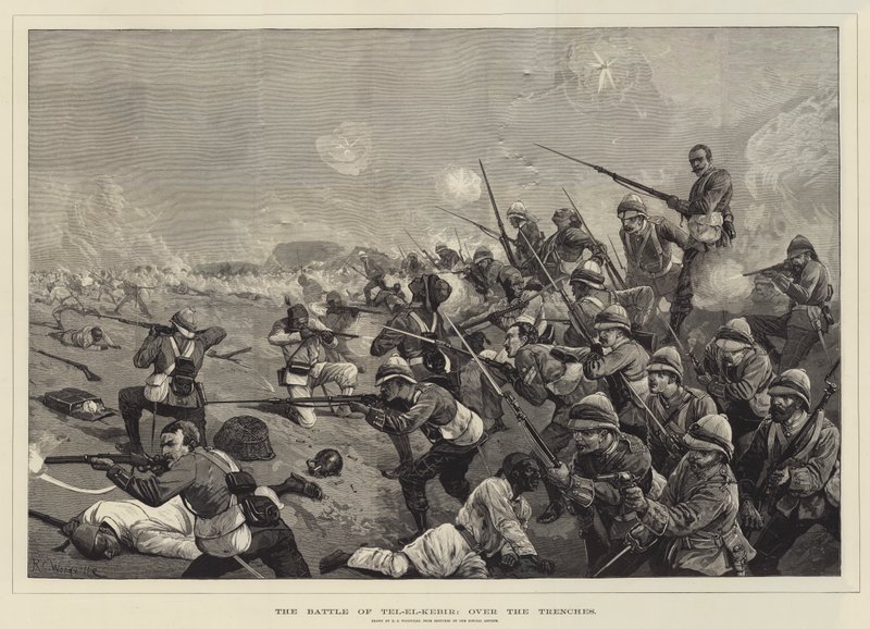 Hendekler Üzerindeki Tel-el-Kebir Savaşı by Richard Caton Woodville junior