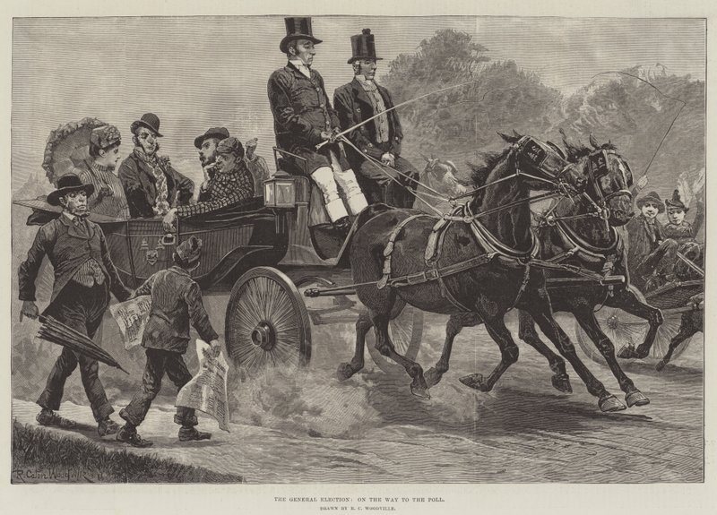 The General Election, on the Way to the Poll  by Richard Caton Woodville junior