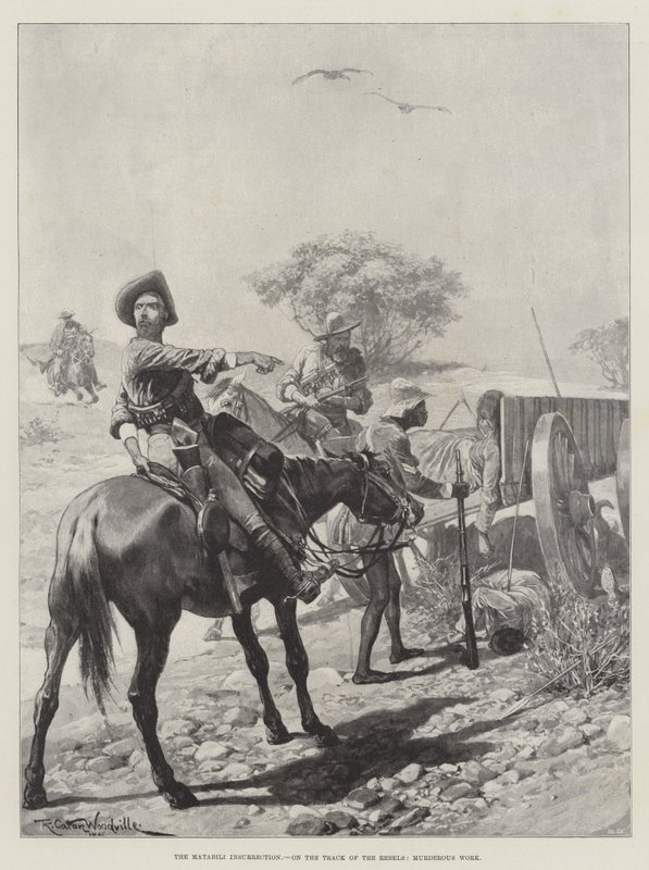 Matabili Ayaklanması, Asilerin İzinde, Ölümcül İş by Richard Caton Woodville junior