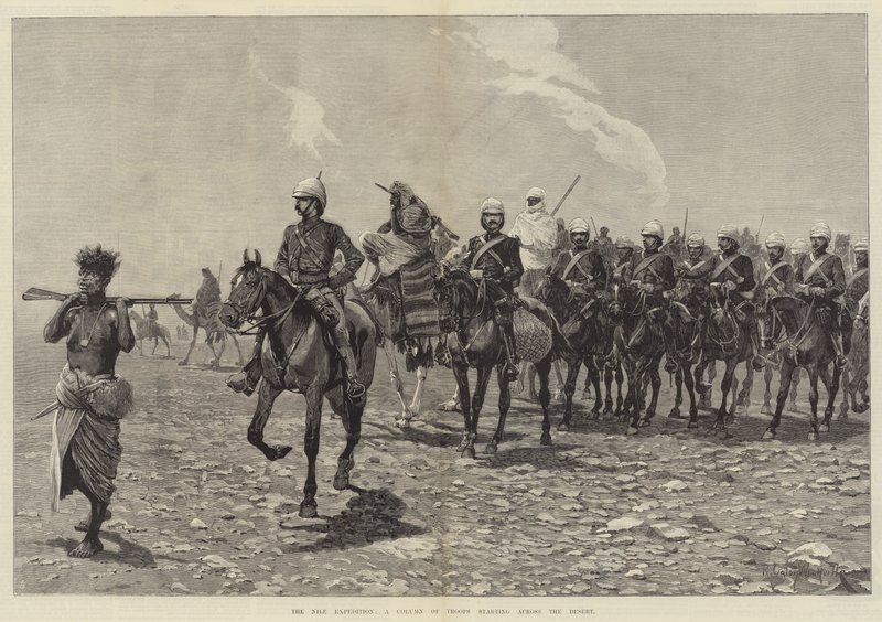Nil Seferi, Çöl boyunca başlayan bir Birlik Sütunu by Richard Caton Woodville junior